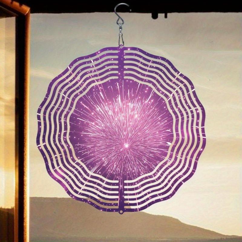 10 Inch Hanging Wind Spinner with 360 Degree Hook for Balcony Garden Decor Spring Summer Outdoor Decoration