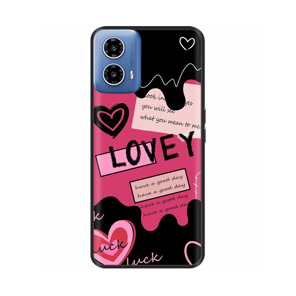 For Moto G34 5G Case Cover For Motorola Moto G34 Case motoG34 Soft Liquid Silicone Cartoon Phone Shell Protection Back Covers
