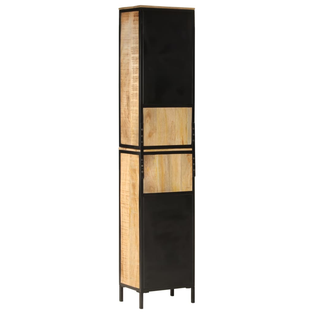 Bathroom Cabinet 40x27x180 cm Iron and Solid Mango Wood