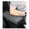 Car Armrest Mat Center Console Arm Rest Protection Cushion Wave Embroider PU Leather Auto Armrests Storage Box Cover Pad