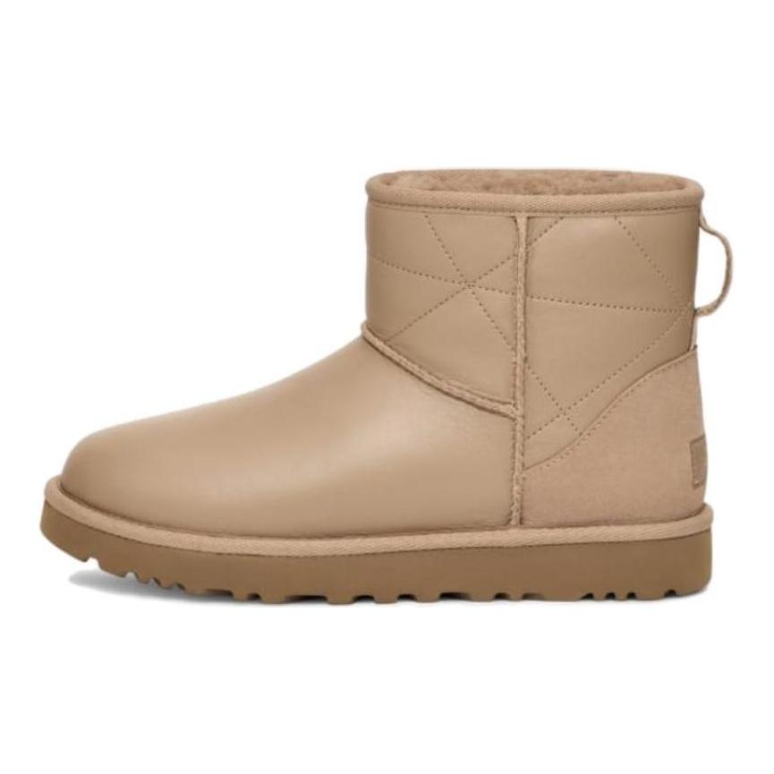 UGG CLASSIC MINI Pearlized Short Snow Boots Unisex Sand Dune Sneakers 1167313-DUNE