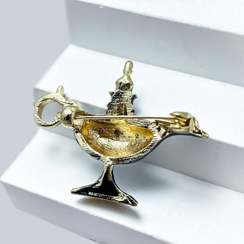 Stabile Teekanne Brooch im antiken Stil Leicht Sicheres Klick-System Anstecknadel Für Lässige Formelle Outfits