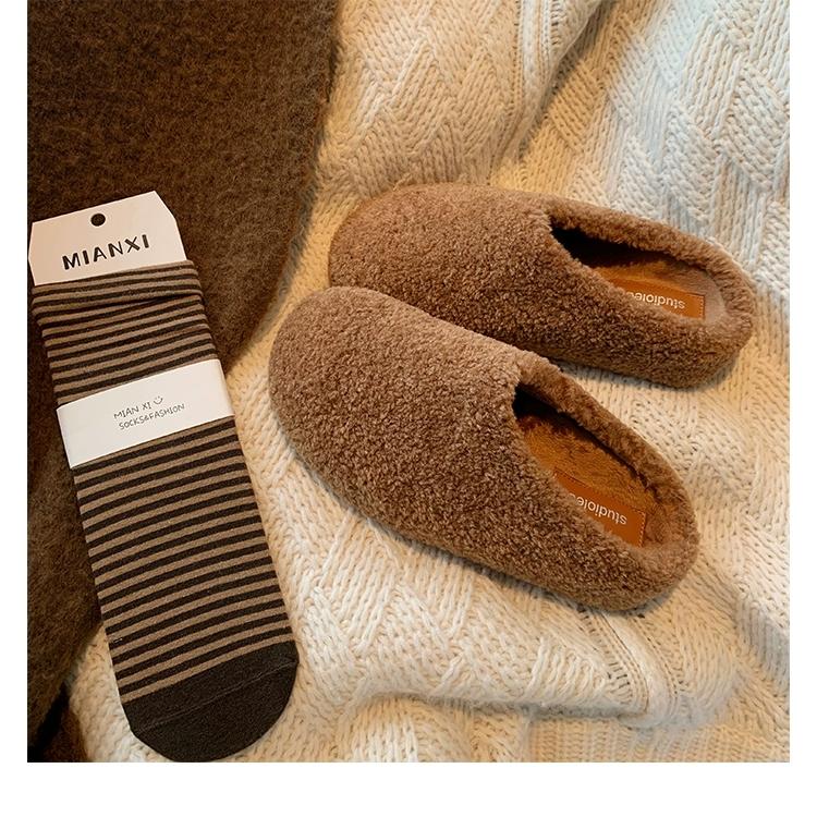 Women s Plush Slippers Open Toe Slippers Fashion Flower Slides Party Female Shoes New Square Toe Shoes Designer Flats 35 шоколадный