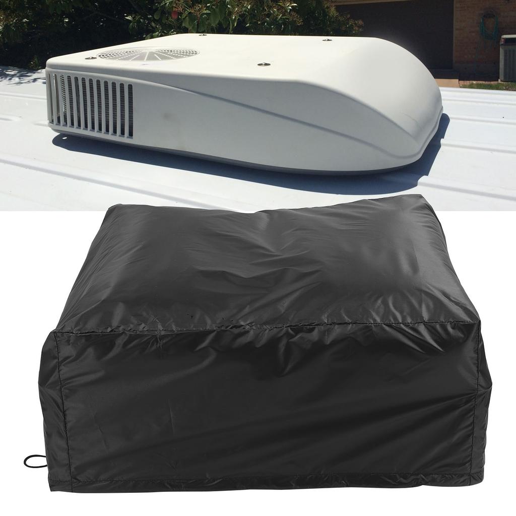 RV Air Conditioner Cover with Drawstring 210D Oxford Fabric Water Resistant Sun Block RV Roof Top AC