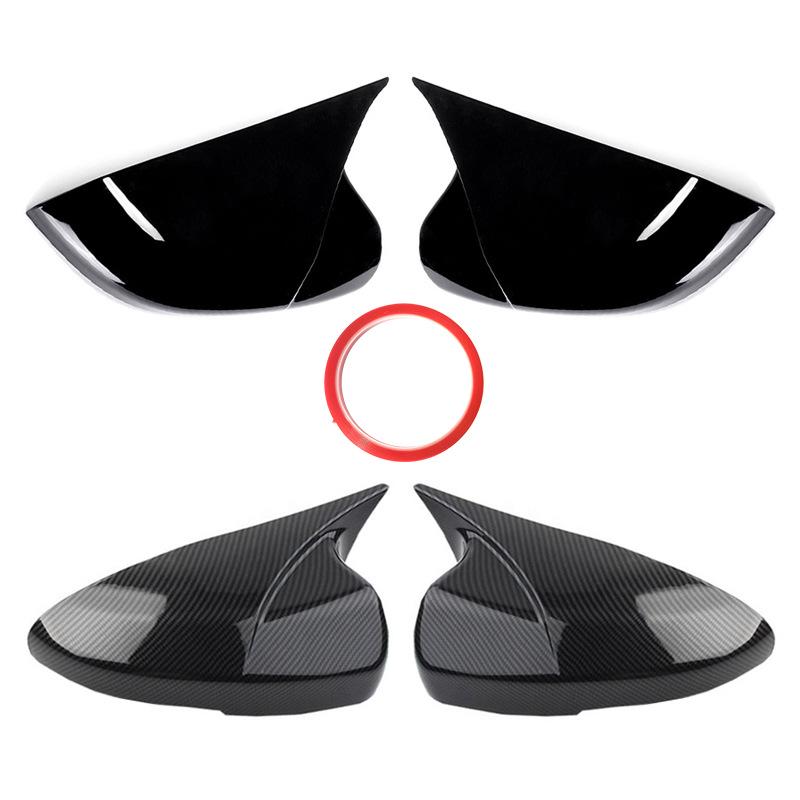 Honda Accord Carbon Fiber Pattern Rearview Mirror Cover - Glossy Black Finish