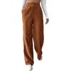 Nuovi Pantaloni da Donna Autunnali a Vita Alta in Velluto a Coste, Pantaloni Lunghi Dritti Larghi Casual Monocolore
