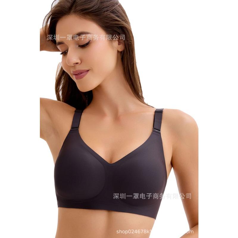 Women S Plus Size Thin Wireless Push Up Seamless Comfort Bra