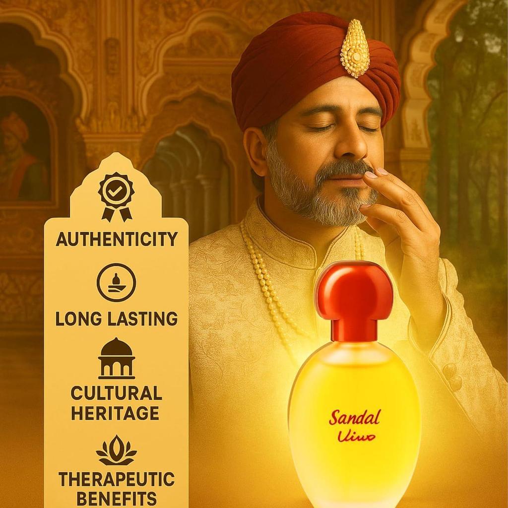 Kavery Sandal Perfume 100ml – Pure Sandalwood Fragrance for Men & Women |