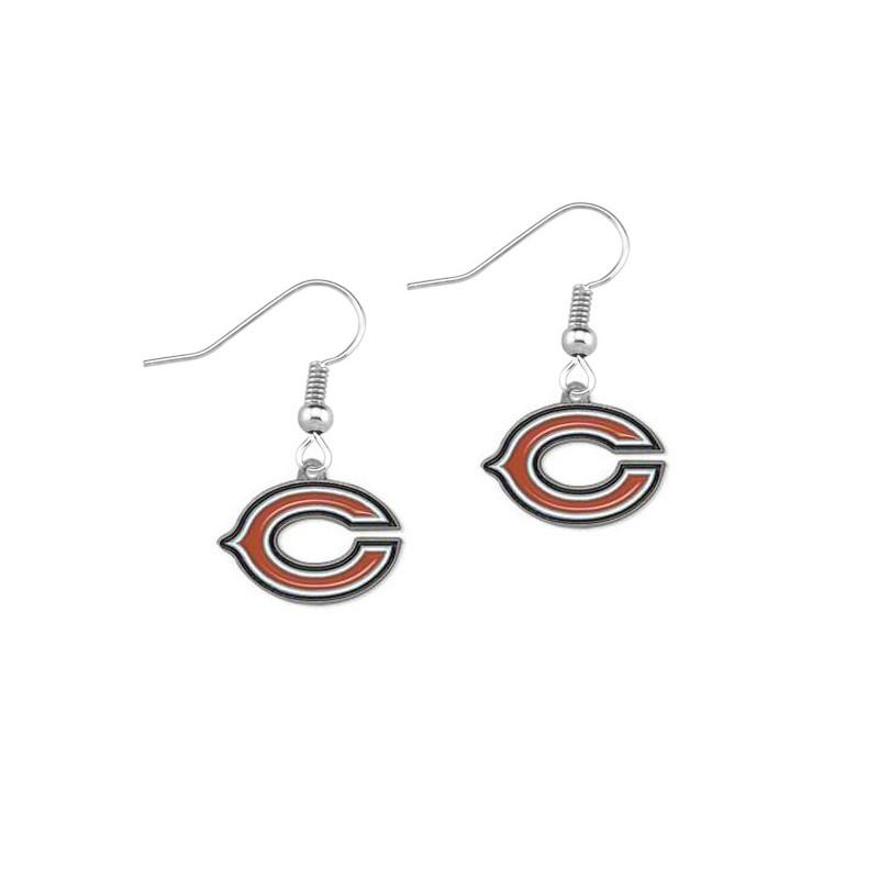 Steelers Heart Pendant Earrings With Crystals For Football Fans Women Jewelry