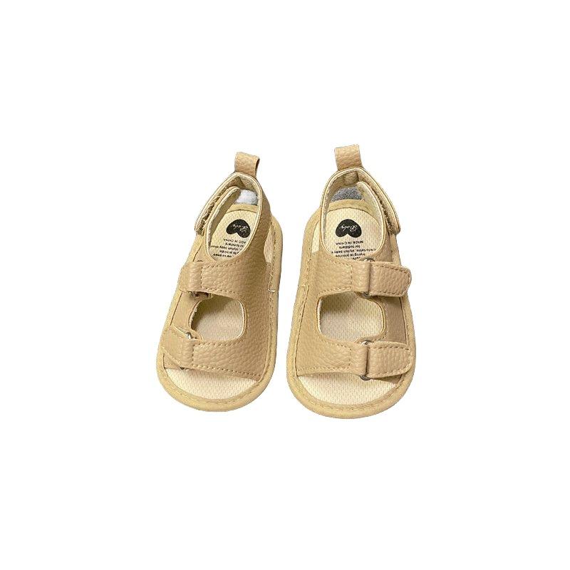 

Детская обувь Дизайнерские Летние Дышащие Сандалии на Мягкой Подошве Модные Универсальные Нескользящие Повседневные Кожаные Сандалии Zapatos Niñas insole13cm хаки