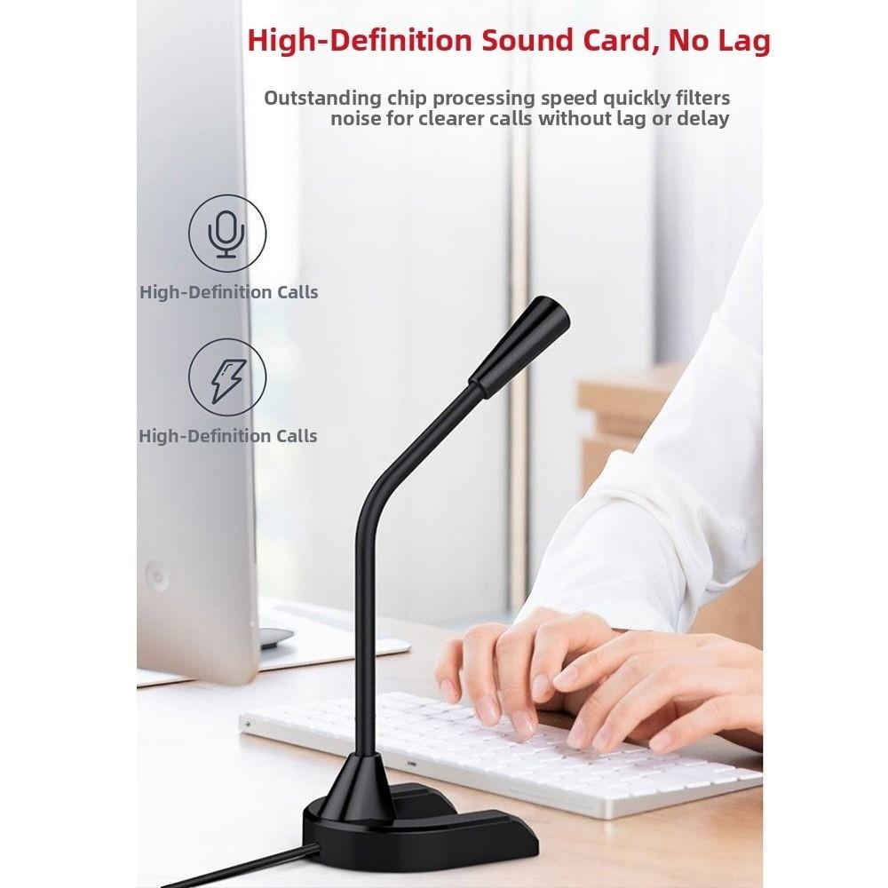 High-Definition Audio Wire Gaming Mic 360° Rotatable Recording Microphone  Studio Recording