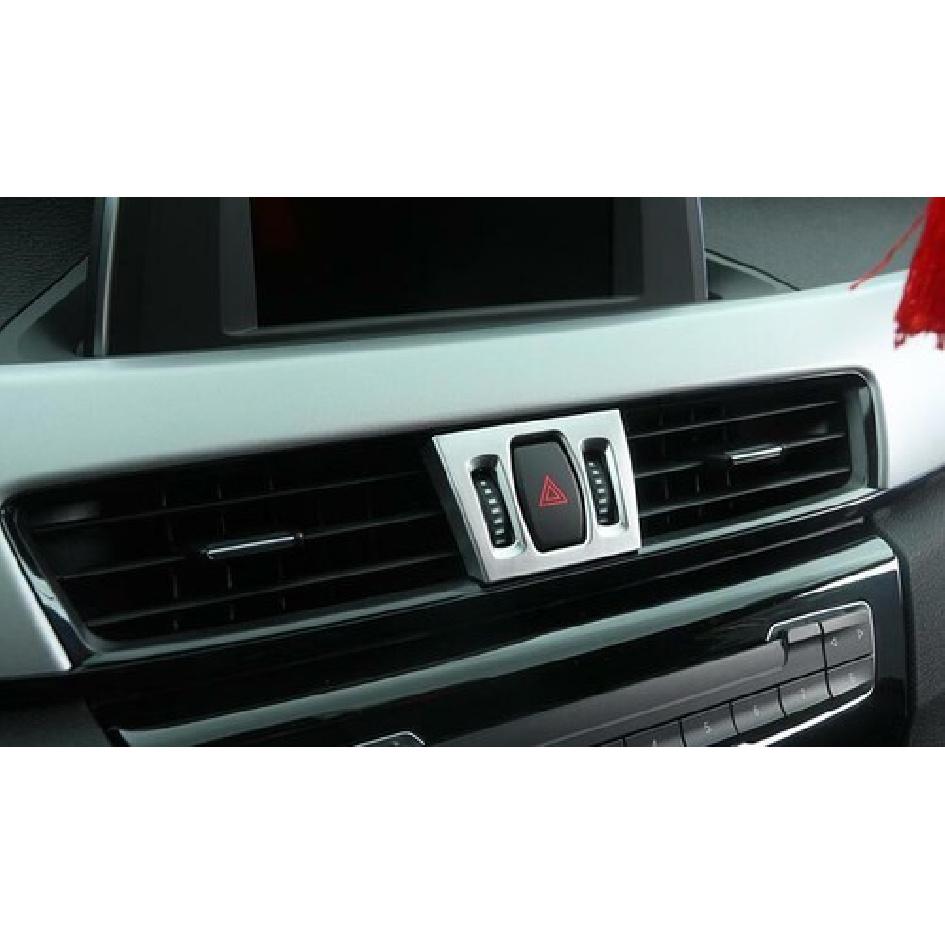 ABS Silver Central Console Air Outlet Vent Trim 3Pcs For BMW X1 2016- F48