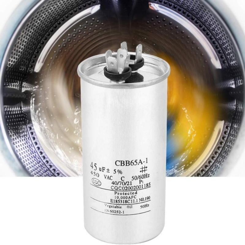 Air Conditioning Capacitor 450V with Simple Setuping Starting Capacitor 45uF Capacitor Suitable for Home Repairing