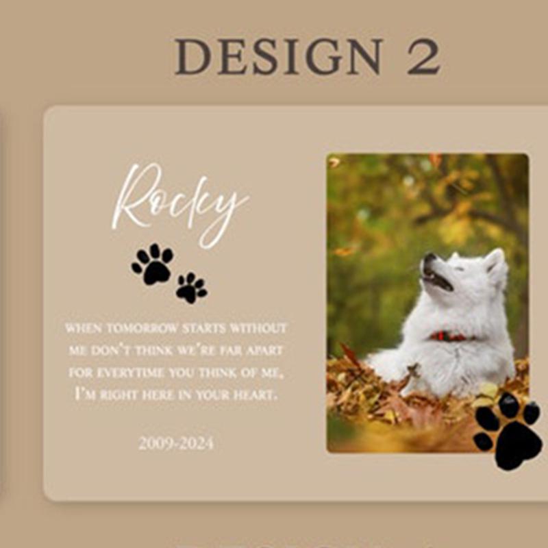 Personalized Pet Memorial Frame Custom Cat Dog Photo Light Pet Loss Sympathy Gift Engraved Plaque With Name Dates Sentimental