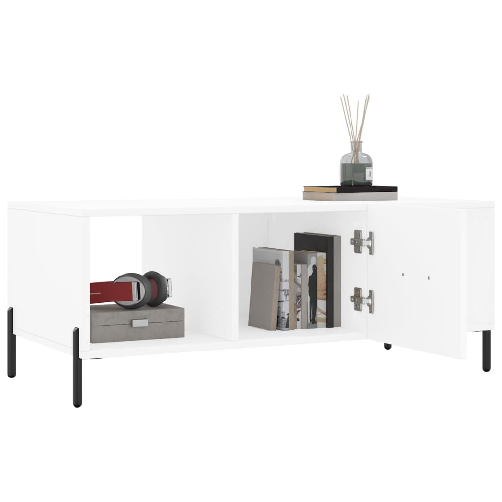  Coffee Table, White, 102x50x40 Cm, Wood-based Material