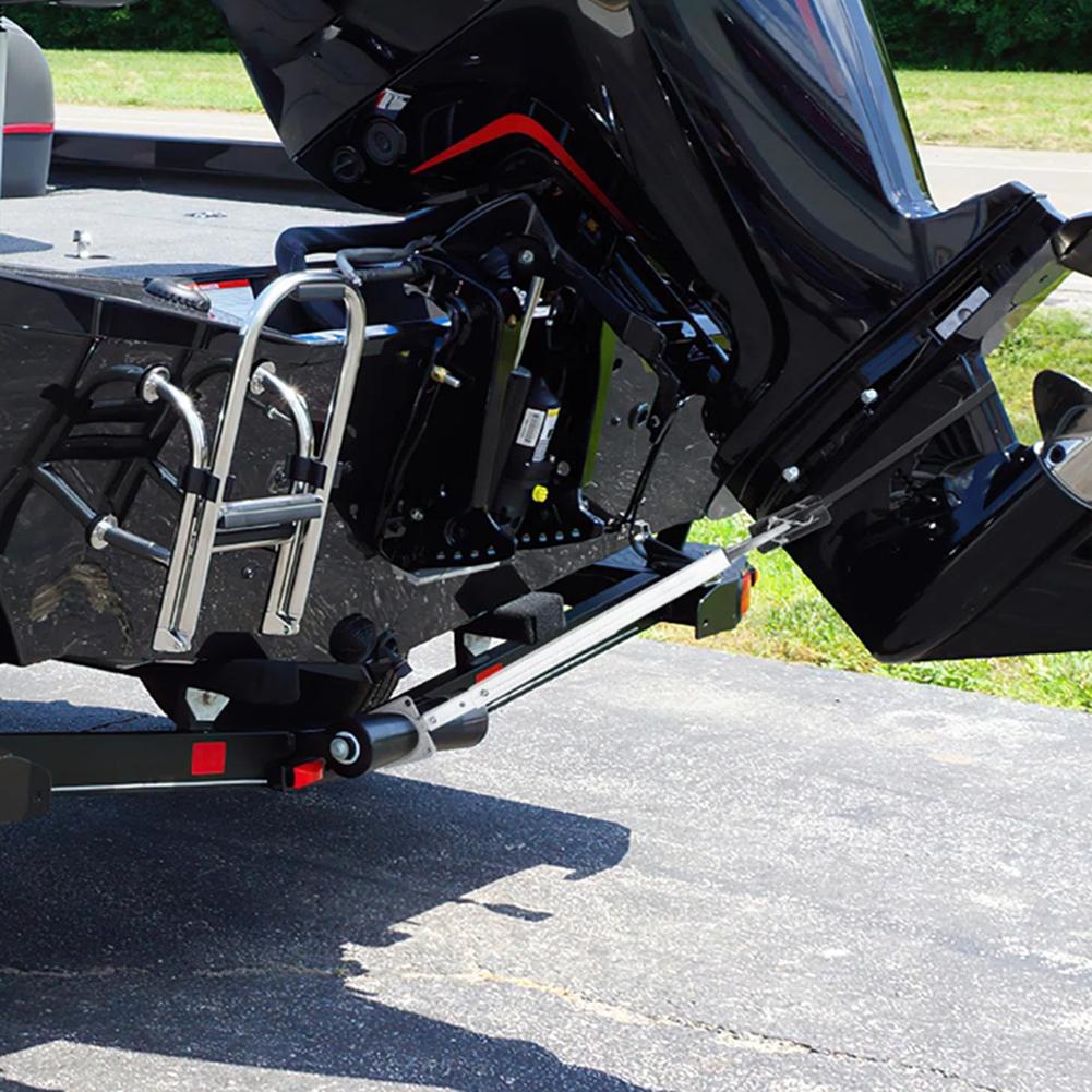 Boat Motor Transom Saver Support Adjustable Length 23 to 35 Inches Heavy Duty Aluminum Composite Head for Trailers