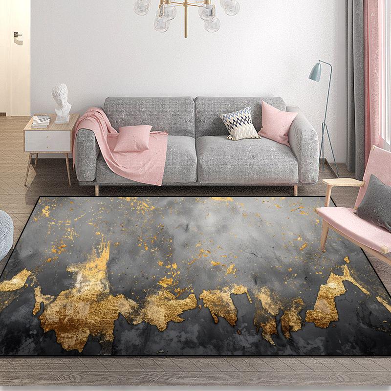 Modern Einfacher Haushaltsmatte Wohnzimmer Abstrakt Bereichsteppich Rutschfest Schlafzimmer Dekoration Teppich Leicht zu Reinigen Kinderteppich 140x200cm