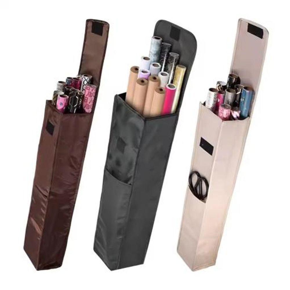 Wall Hanging Gift Wrap Storage Bag Side Pocket Gift Wrapping Papers Bag  Holiday Gifts