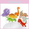 Cake Themed Dinosaur Accessory Paper Flag Plugin Set Birthday Party Decoration