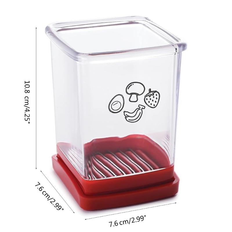 Cup Fruit Slicers Stainless Steel Strawberries Banana Cutter Kitchen Slicers Quickly Making Fruit Vegetable Cutter