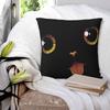 Cute Black Cat Minimalist Tongue By Tobe Fonseca Square Pillowcase Pillow Cover Cushion Zip Decorative Throw Pillow for Home Car