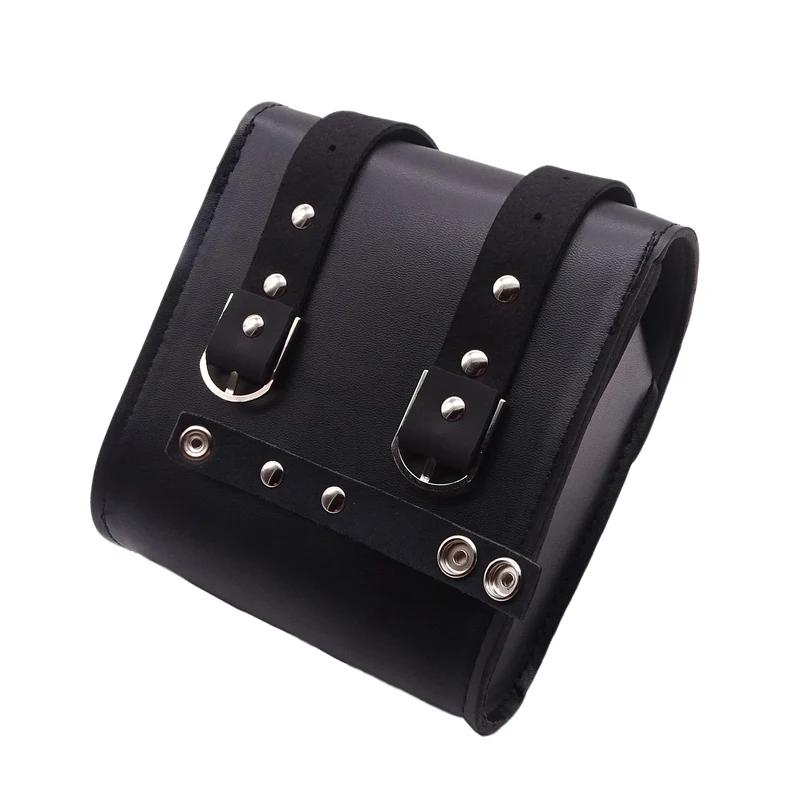 Mini manubrio universale per moto Sissy Bar Borsa laterale Borsa per attrezzi in pelle PU per Harley Honda Kawasaki Yamaha Suzuki