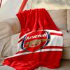 1pc Comfortable Home Print Throw Blanket, Football Club Blanket For Bed and Sofa Use, Special Present For Family