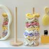 Elegant Wooden Hair Accessory Organiser Decorative Vertical Scrunchies Hair Bands Display Stand for Professional Use