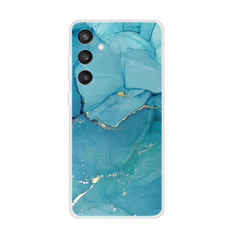 6.7" For Samsung S24 FE 5G Case Marble Soft Clear TPU Silicone Phone Covers for Samsung Galaxy S24 FE Case Bumper S24FE S 24FE