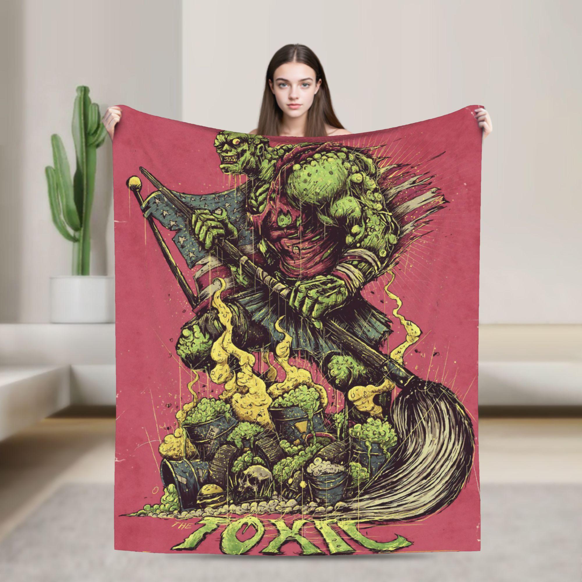 

Toxic Avenger Blanket Quality Super Soft Throw Blanket Spring Girls Boys Home Decor Aesthetic Bedspread 75x90cm