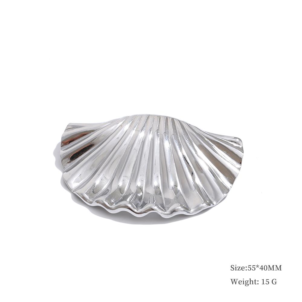 

Yhpup Ocean Style Stainless Steel Conch Shell Brooch Pin for Women Men Unisex Clothing Accessories Trendy Attractive Jewelry