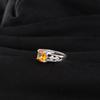 Citrine Gemstone 925 Sterling Silver Wedding Ring Designer Jewelry For Women CZR-15-1