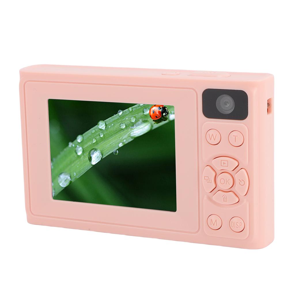 1080P Digital Camera 48MP Vlog Camera with Front and Rear Dual Lens Travel Video Camera for Photography Pink