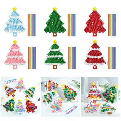 Christmas Sensory Activity Board Calming Toy for Stress Relief and Anxiety Novelty Silicone Christmas Tree Pad Sticks