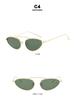 2024 Trendy Metal Cat-Eye Sunglasses for Women - European & American Street Style