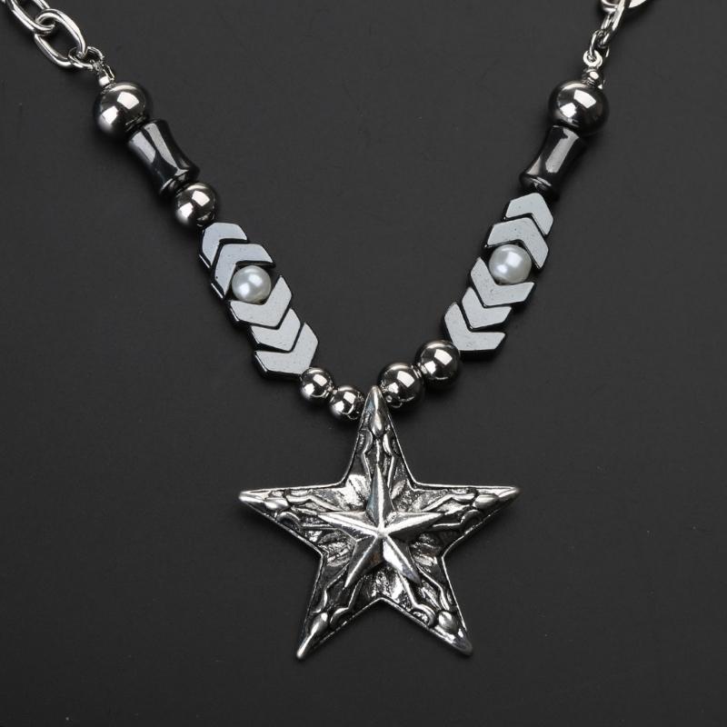 Star Pendant Clavicle Necklace Preal-Decor Stylish Chic Necklace Boho Chunky Chain Jewelry Choker Necklace Perfect Gifts