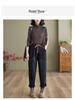 Thickened Fleece-Lined Elastic Waist Harem Jeans - Plus Size, Slimming, Loose Fit, Autumn/Winter