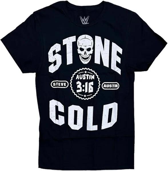 Wwe Shirts Stone Cold Steve Austin 3:16 Men s 100% Cotton T-shirt Mens Tees Top Wwe Wrestling Skull New L