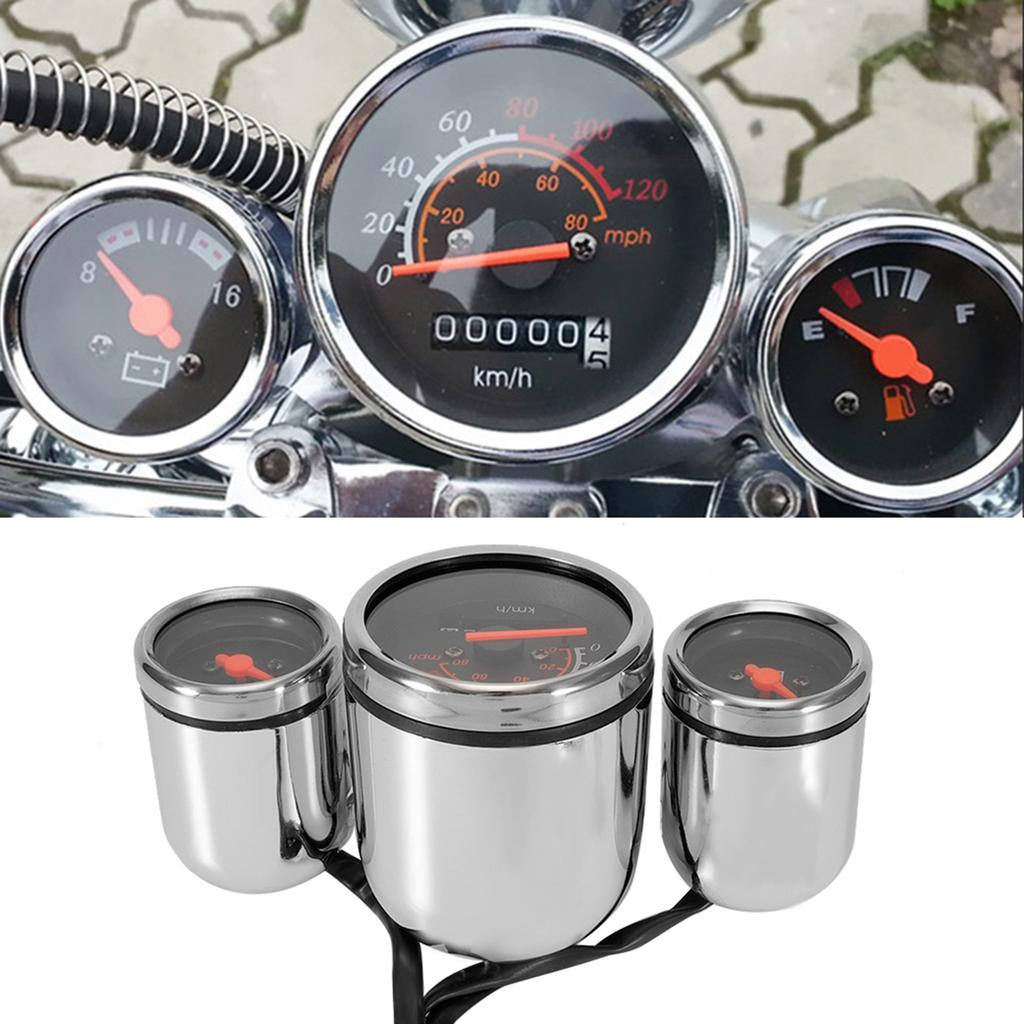 Motorcycle Instrument Digital Tachometer Speedometer Odometer Meter Gauge Kit