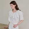 Mommet Luev Frill Short Sleeve Blouse Ivory