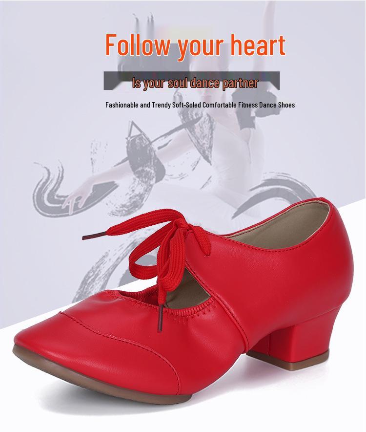 Women's 2025 Low-Top Latin Dance Shoes – Soft Sole, Shallow Mouth, Modern Style
