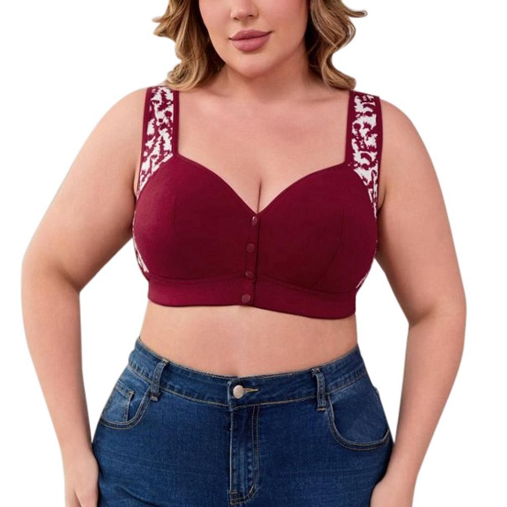 Women's Large Size Front Buckle Bra Vest Style Comfortable Bra