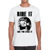 Ride It Like You Stole It Motorcycle Helmet Unisex Mens T Shirt Womens Tops Tees