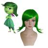 Superior Quality Inside Out Disgust Character Cosplay Wig Long Curly Synthetic Hair