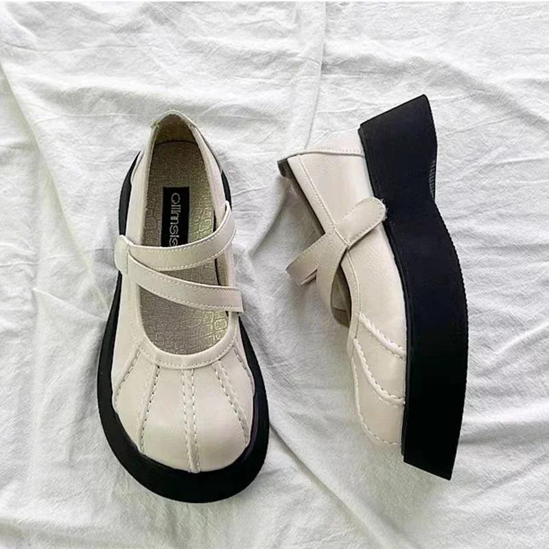 fashion Shoes for Women 2024 High Quality Buckle Strap Women's High Heels Fashion Shallow Dress Pumps Women New Round Toe Platform Heels