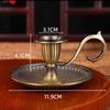 Retro Candle Holder Candlestick Decorative Stand with Base for Holiday Party Decoration