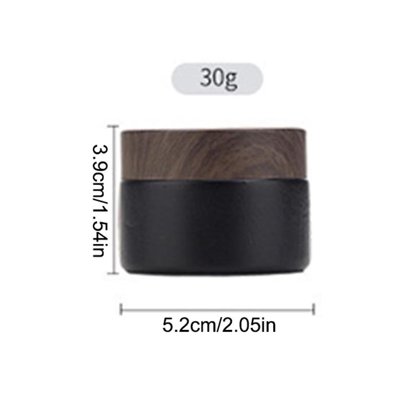 Plastikdeckel Leere Gläser Schwarzes Glas Cremetiegel Kosmetikbehälter 10/30/60g Glasflasche Make-up-Behälter Reise-Kosmetikgläser