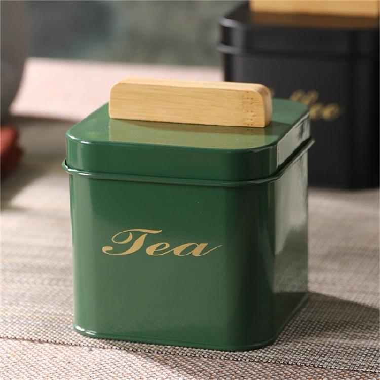 Bamboos Lid Canister For Coffee Bean Loose Teas and Candy Food Storage Container Jar Kitchen Organization Tool