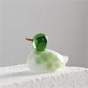 Collectible Art Glass Miniature Glass Duck Figure Animal Miniature Figurines Table Ornaments Handmade Duck Statue