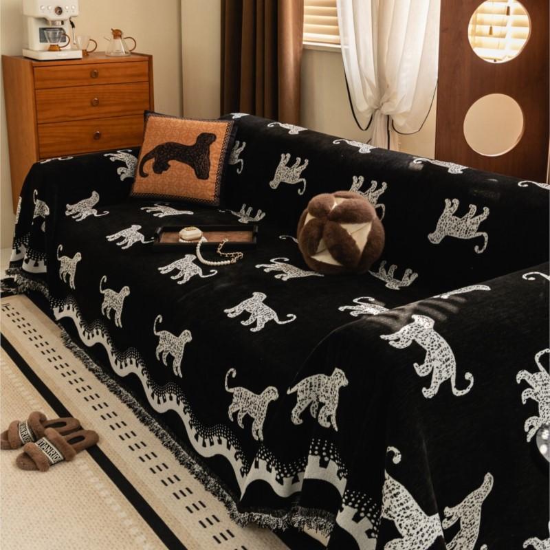 All-Season Sea Lion Camping Picnic Sofa Cover Housses De Canapé Living Room Funda Sofa Chenille Sofa Mats Throw Blankets